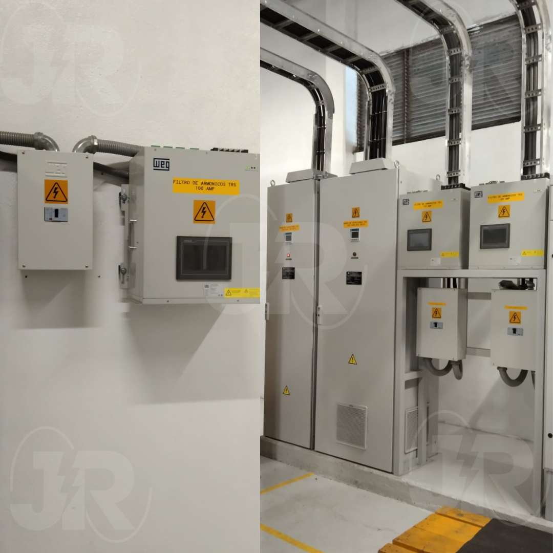 Filtro de armónicos instalado en sistema eléctrico